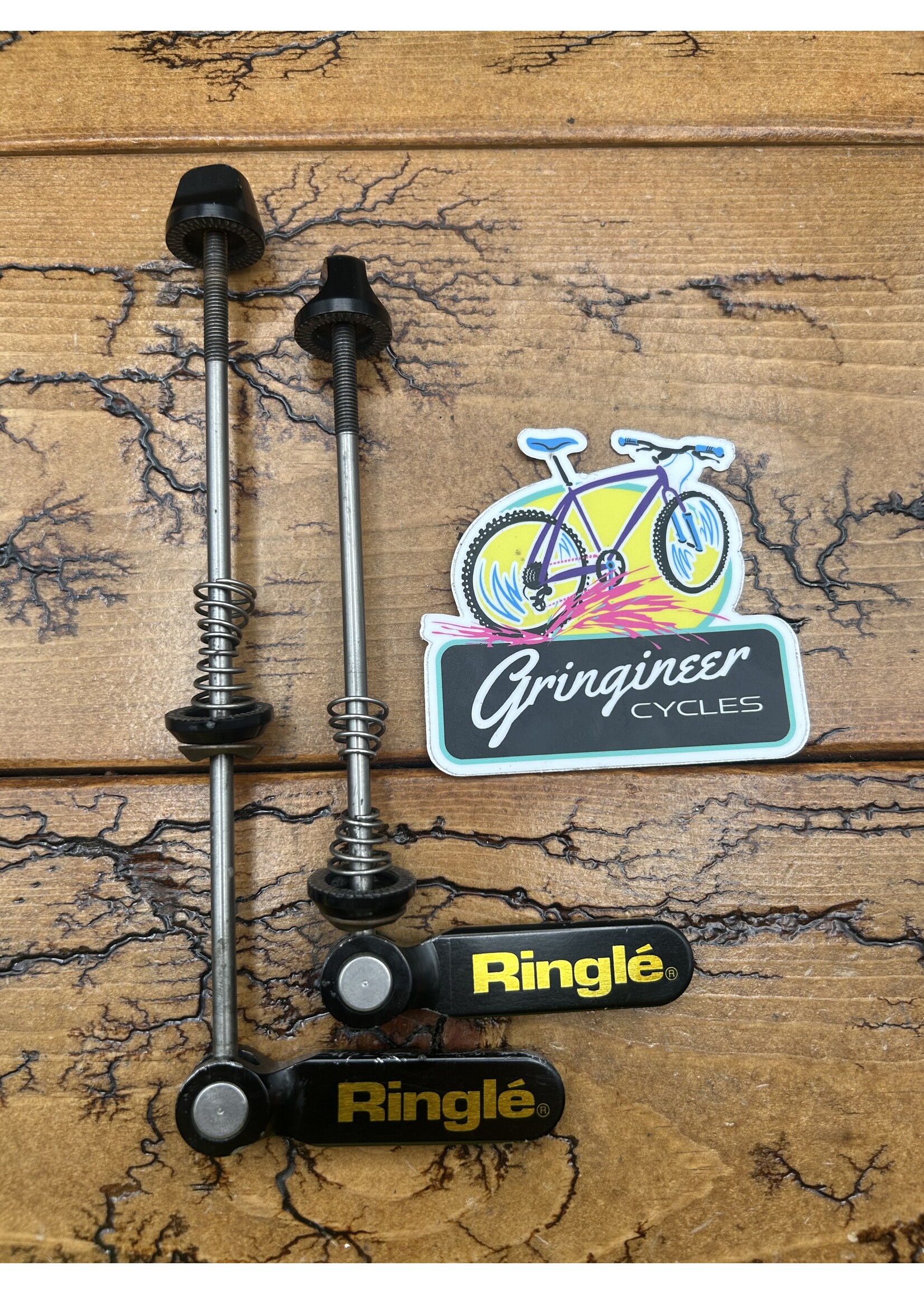 Ringle Ringle Black and Gold Titanium Twister Quick Release Skewer Set