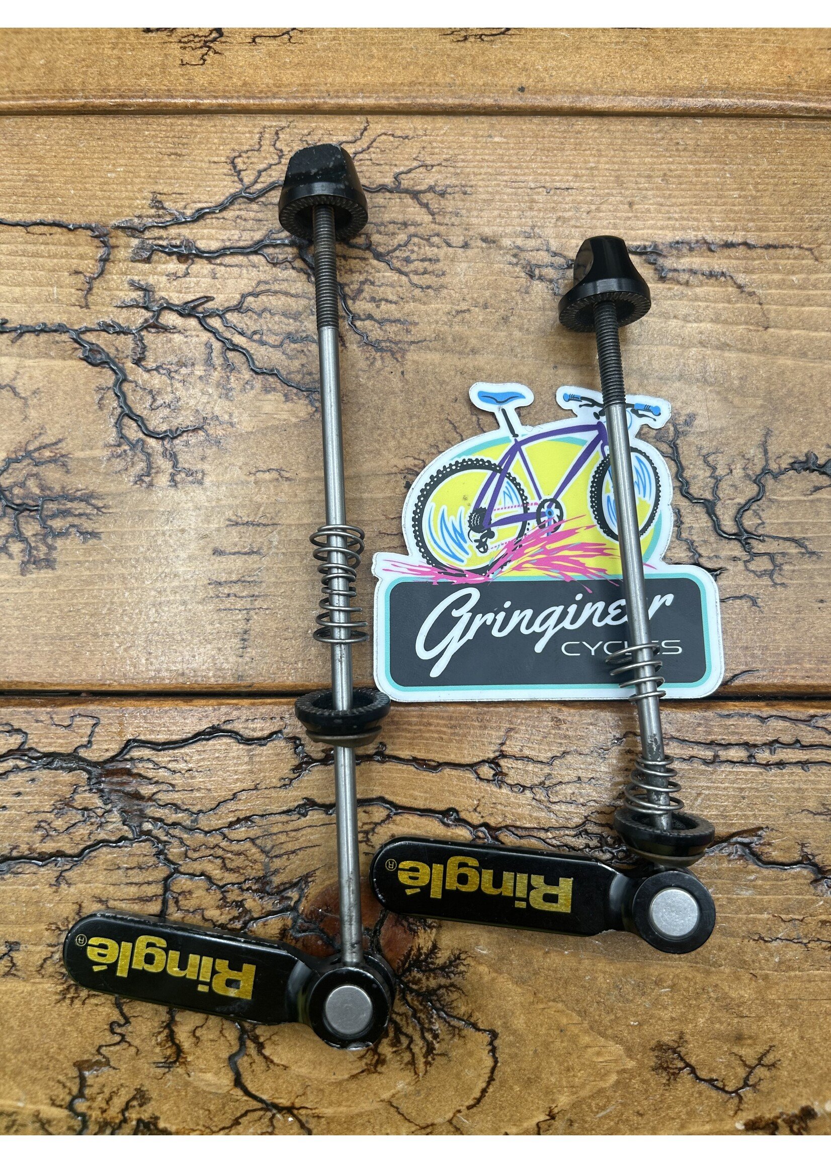 Ringle Ringle Black and Gold Titanium Twister Quick Release Skewer Set