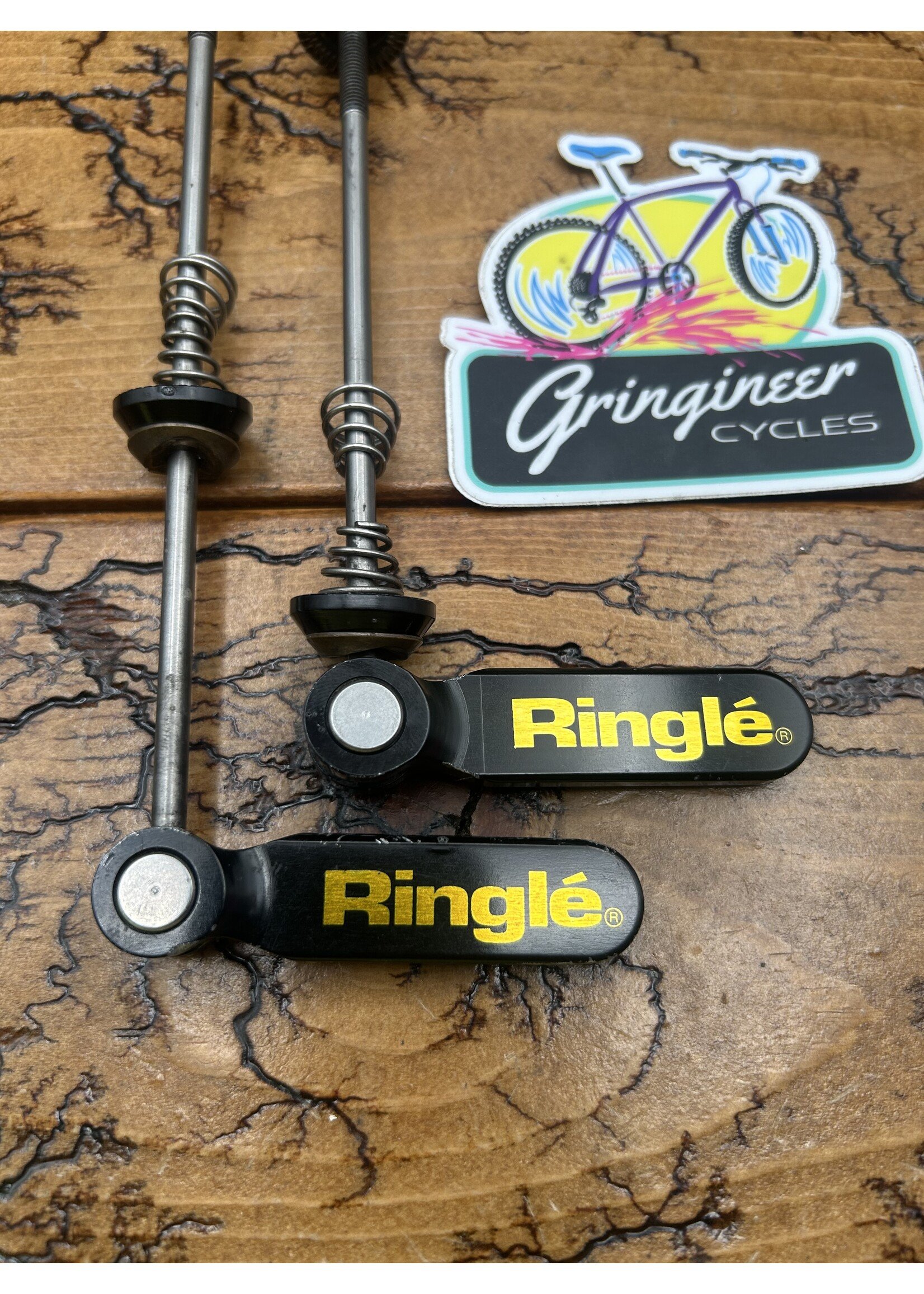 Ringle Ringle Black and Gold Titanium Twister Quick Release Skewer Set