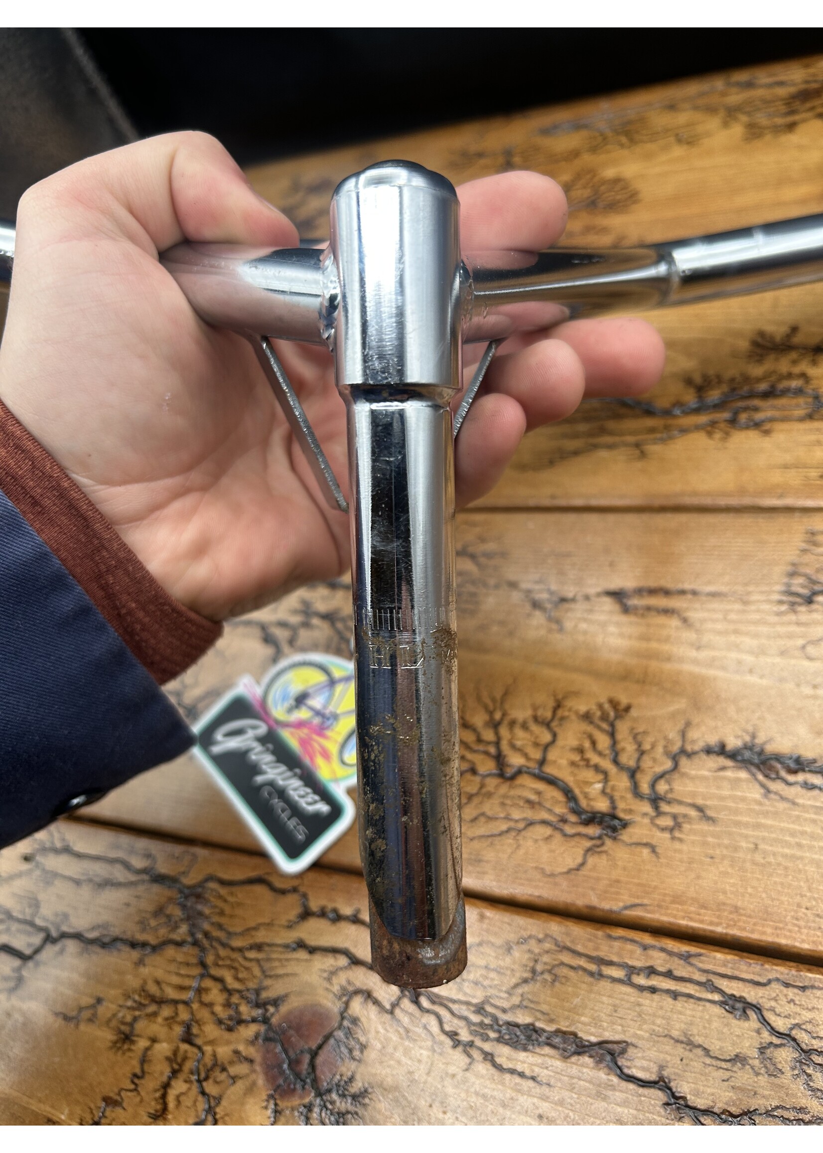 HL HL 695mm 21.1mm Chrome Bullmoose Handlebar