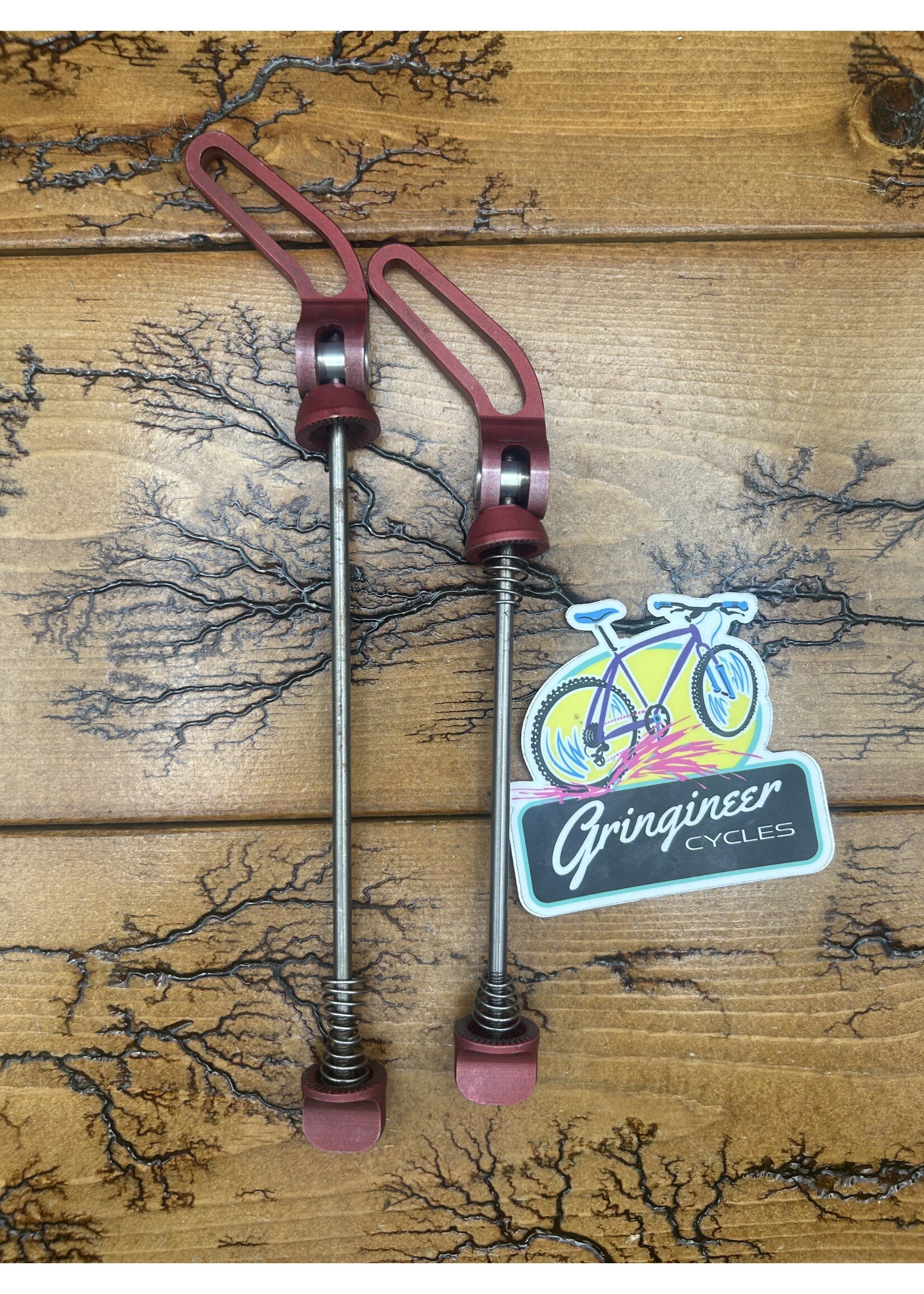 Critical Racing Critical Racing Red Titanium Quick Release Skewer Set