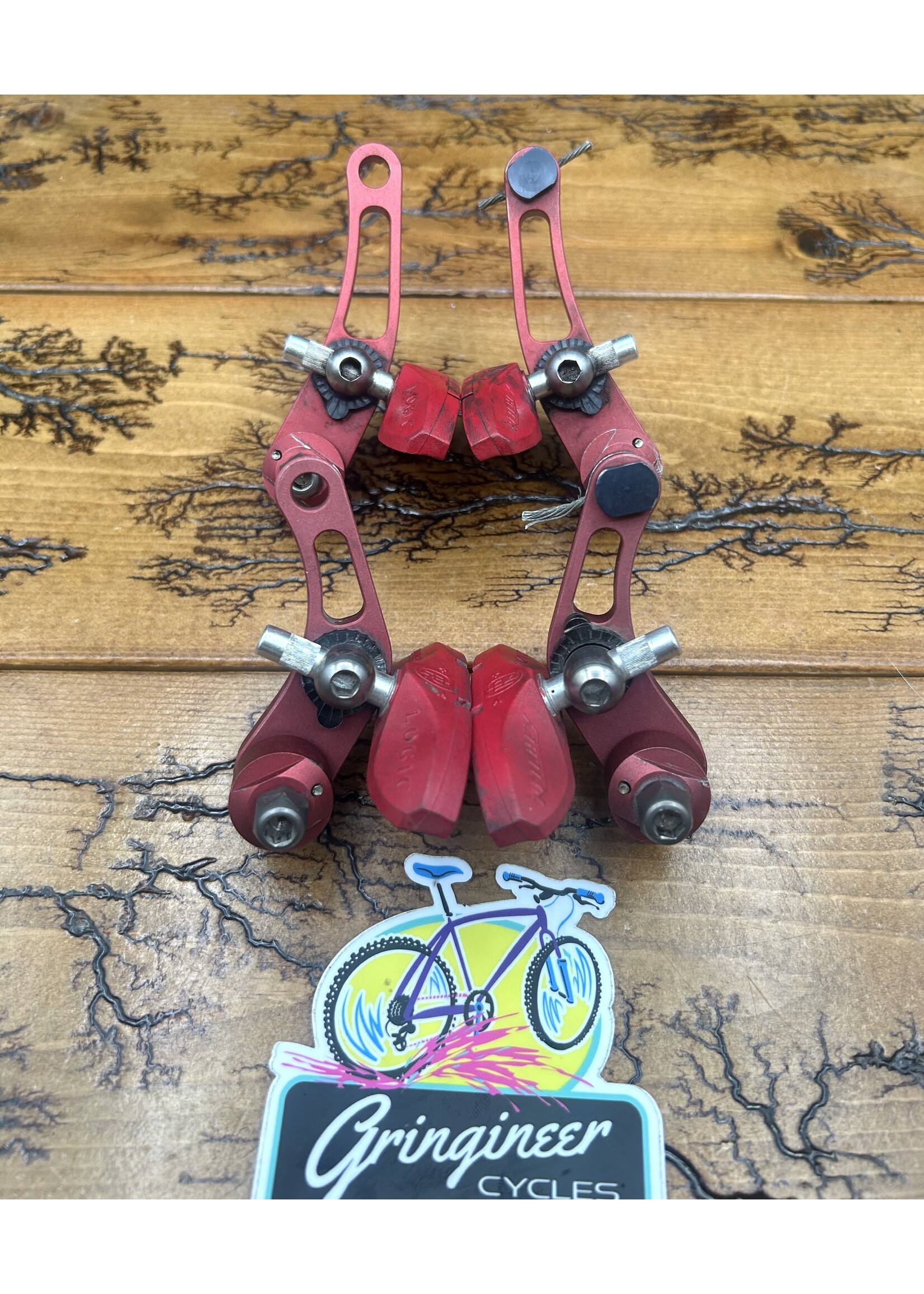 Critical Racing Critical Racing Red Cantilever Brake Set With Titanium Hardware