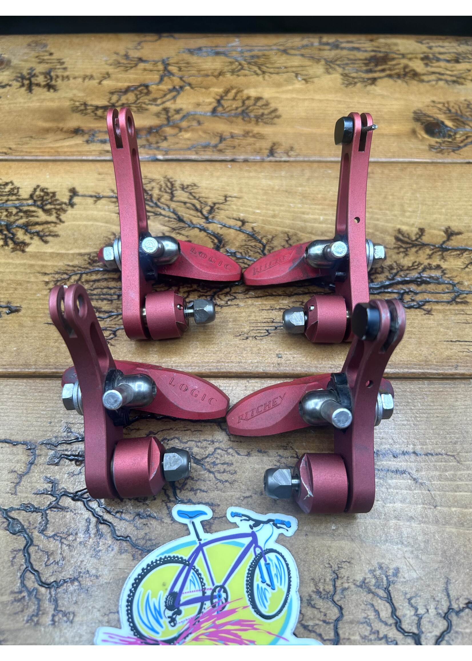 Critical Racing Critical Racing Red Cantilever Brake Set With Titanium Hardware