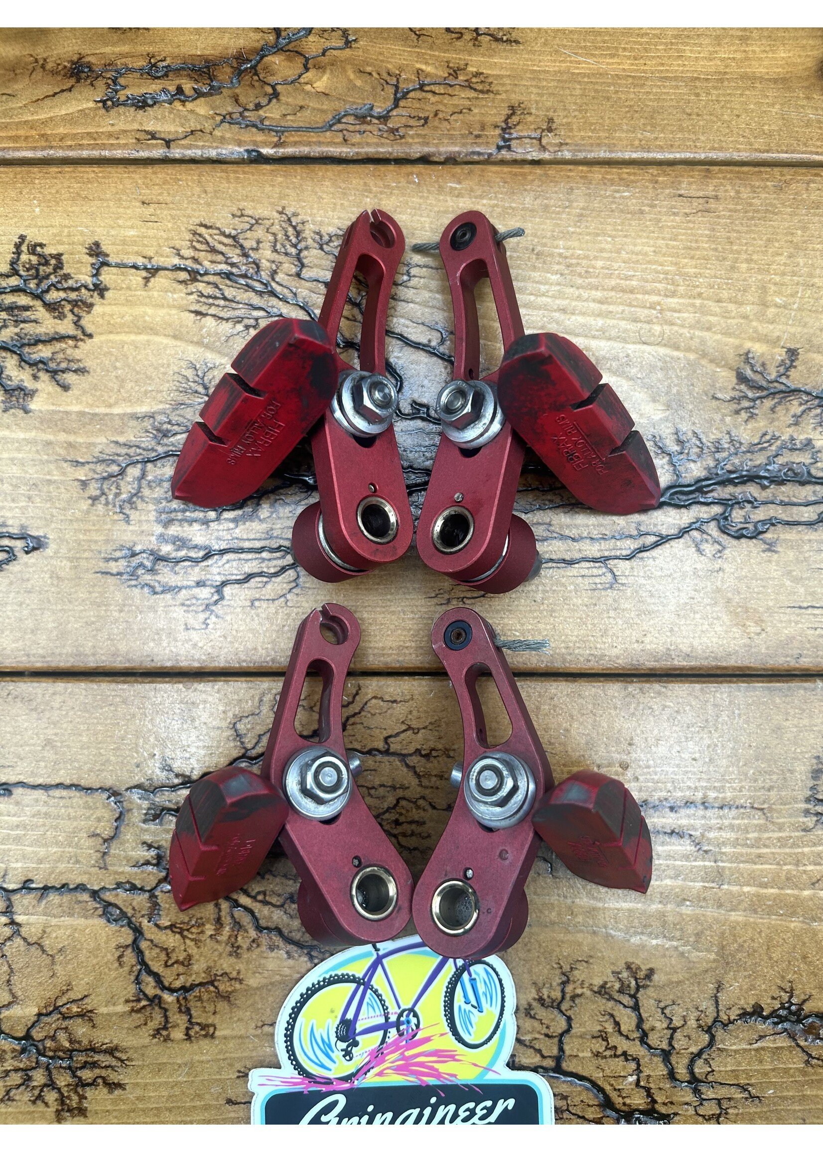 Critical Racing Critical Racing Red Cantilever Brake Set With Titanium Hardware