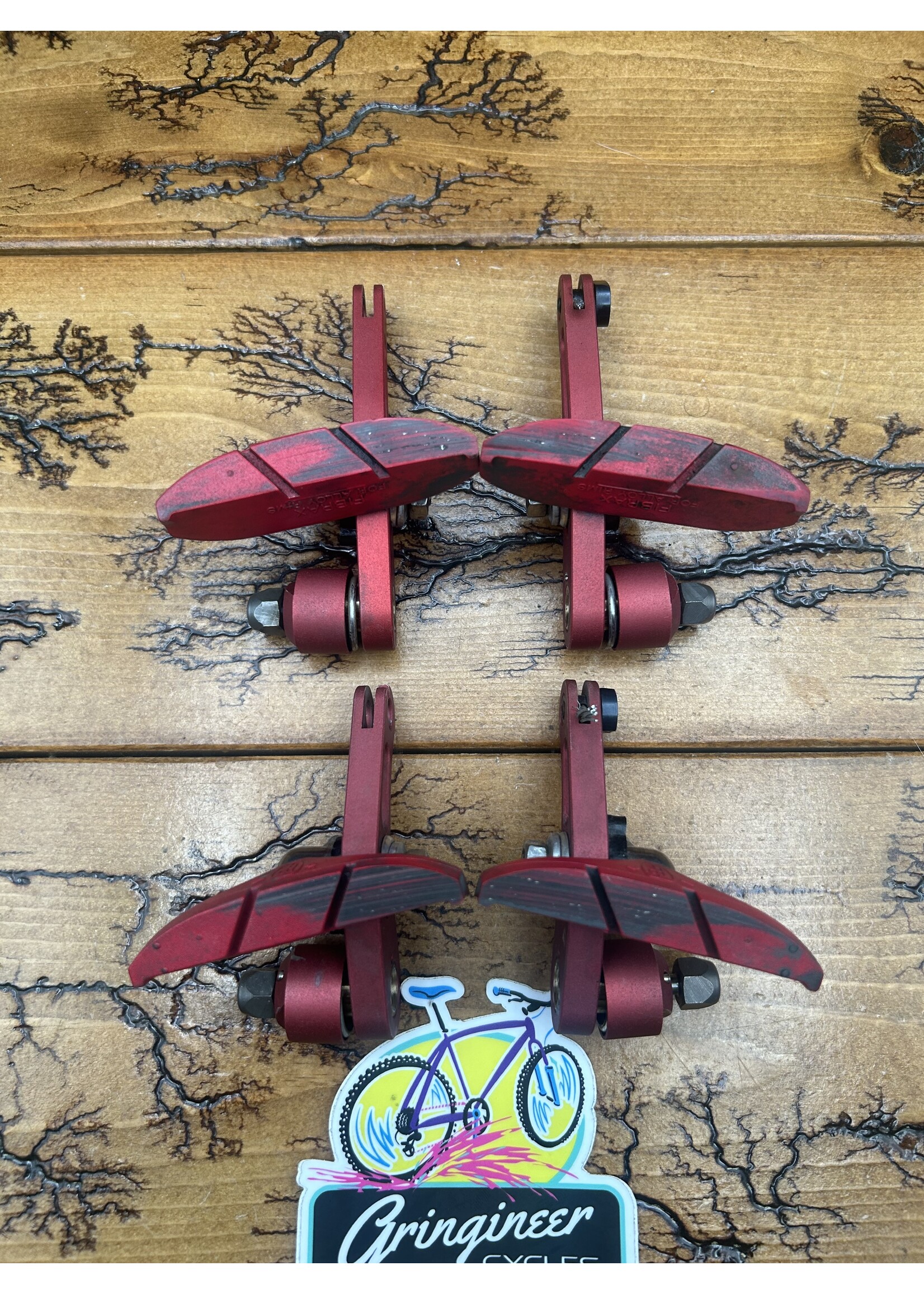 Critical Racing Critical Racing Red Cantilever Brake Set With Titanium Hardware