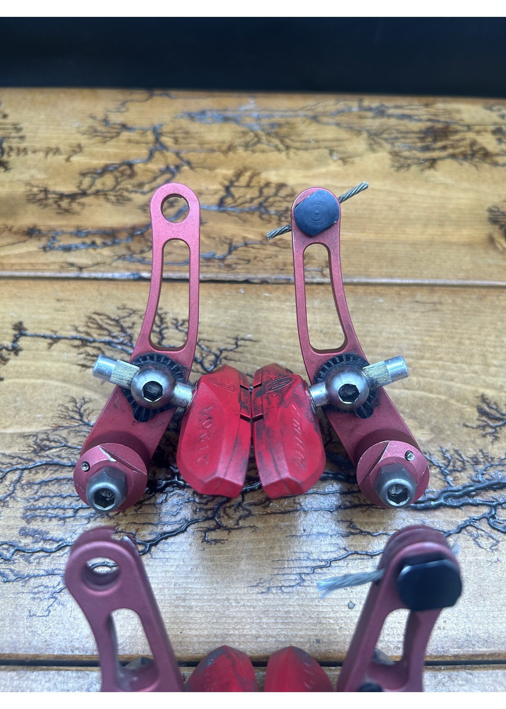 Critical Racing Critical Racing Red Cantilever Brake Set With Titanium Hardware