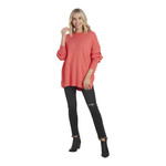 Mudpie Pink Astrid Ribbed Sweater