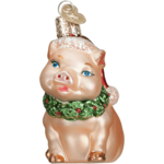 Old World Christmas Holly Pig Ornament