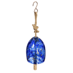 Evergreen Art Glass Speckle Deep Blue Bell Chime