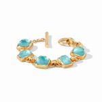 Julie Vos Savoy Demi Bracelet Gold Iridescent Bahamian Blue