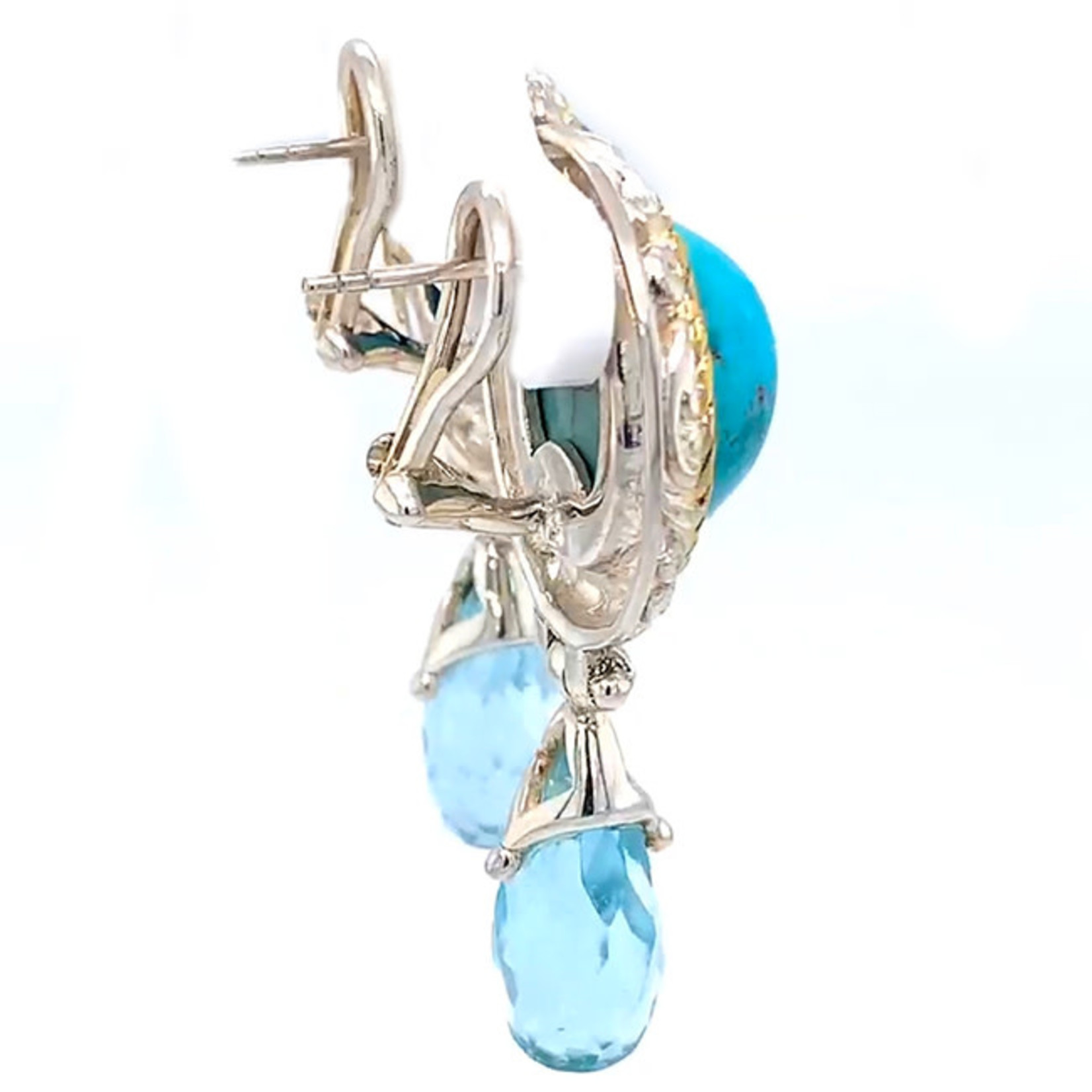 Jewelry By Danuta - Silver Drawer Turquoise & Aqua Silver Earrings