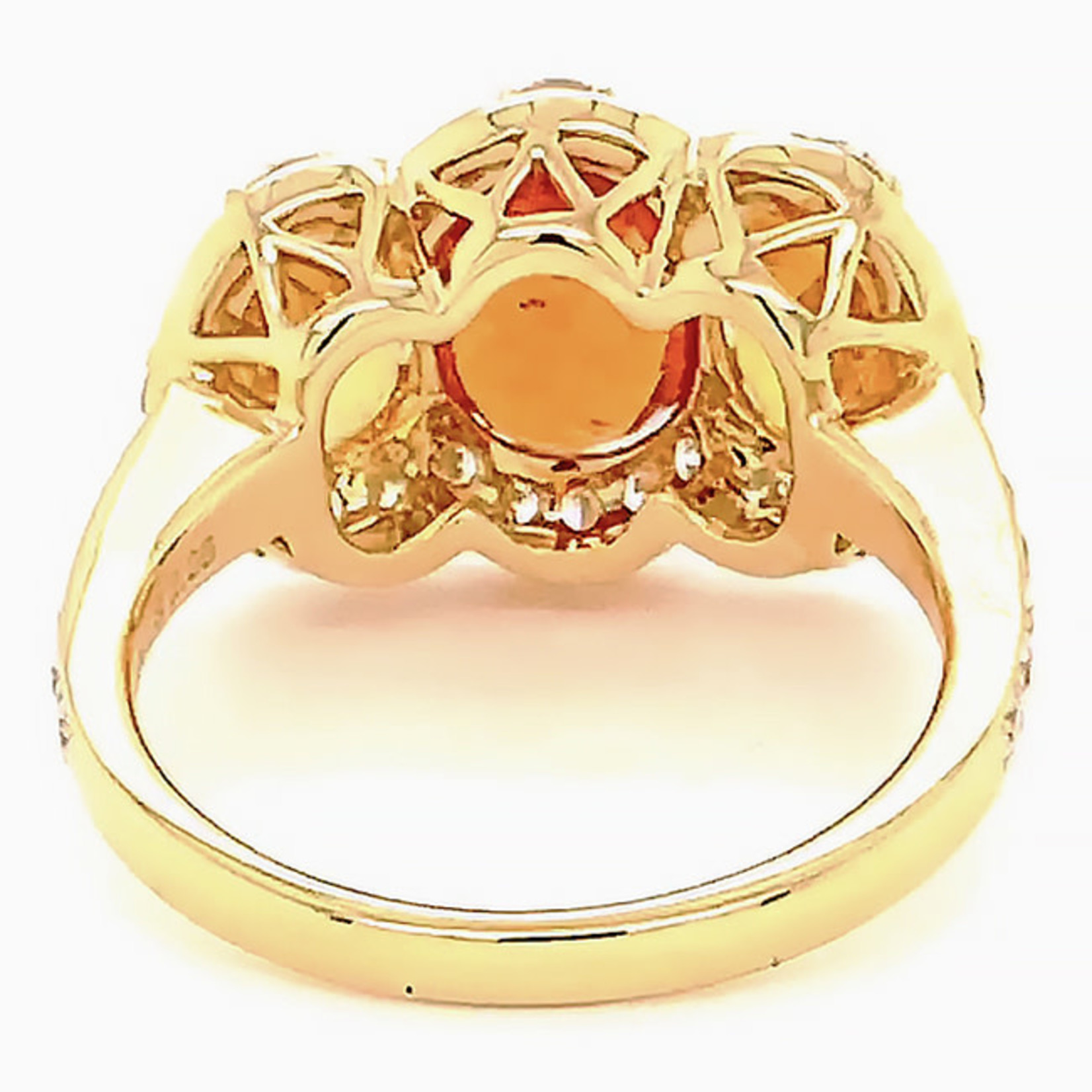Jewelry By Danuta - Gold Drawer Orange & Yellow Sapphire & Diamond Gold Ring