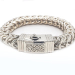 Jewelry By Danuta - Silver Drawer Square Style Thick Silver Bracelet