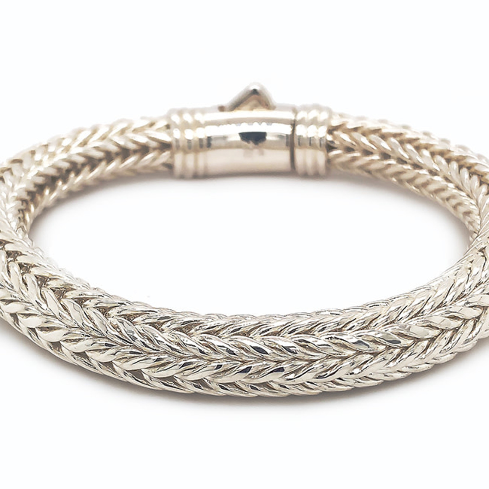 Jewelry By Danuta - Silver Drawer Round Style Thick Silver Bracelet