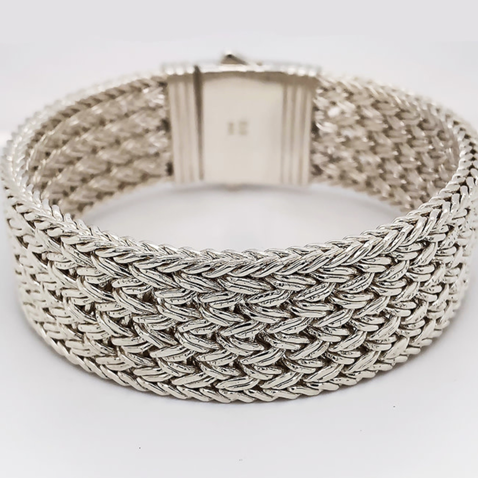 Jewelry By Danuta - Silver Drawer Wide Weave Silver Bracelet