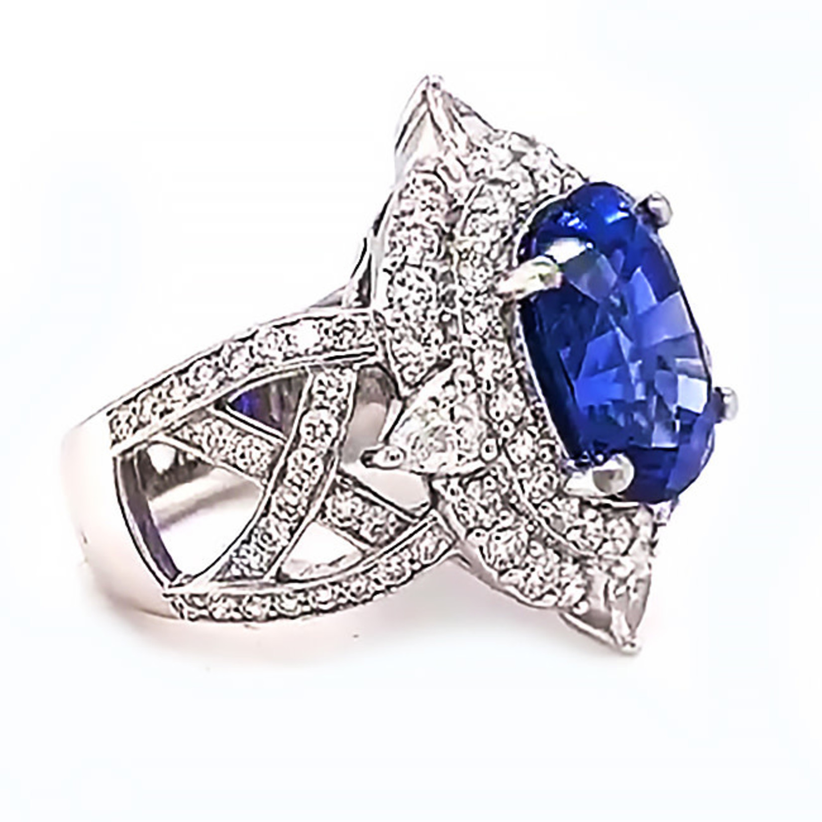 Jewelry By Danuta - Platinum Drawer Sri Lanka Sapphire & Diamond Platinum Ring, Enquire for price