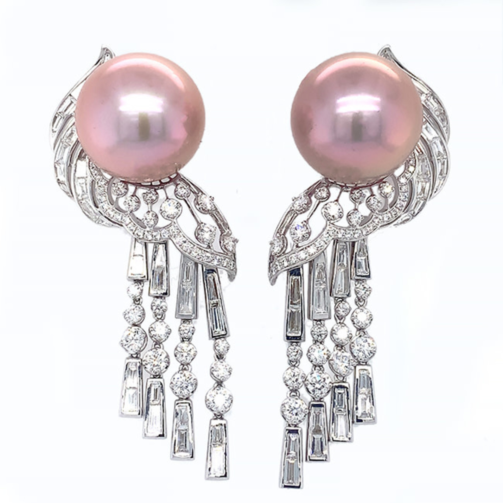 Jewelry By Danuta - Gold Drawer Lavender Pearl & Diamond 18kt. White Gold Pink 16 mm pearls Call for price