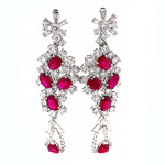 Jewelry By Danuta - Platinum Drawer Ruby & Diamond Platinum Earrings .Enquire for price