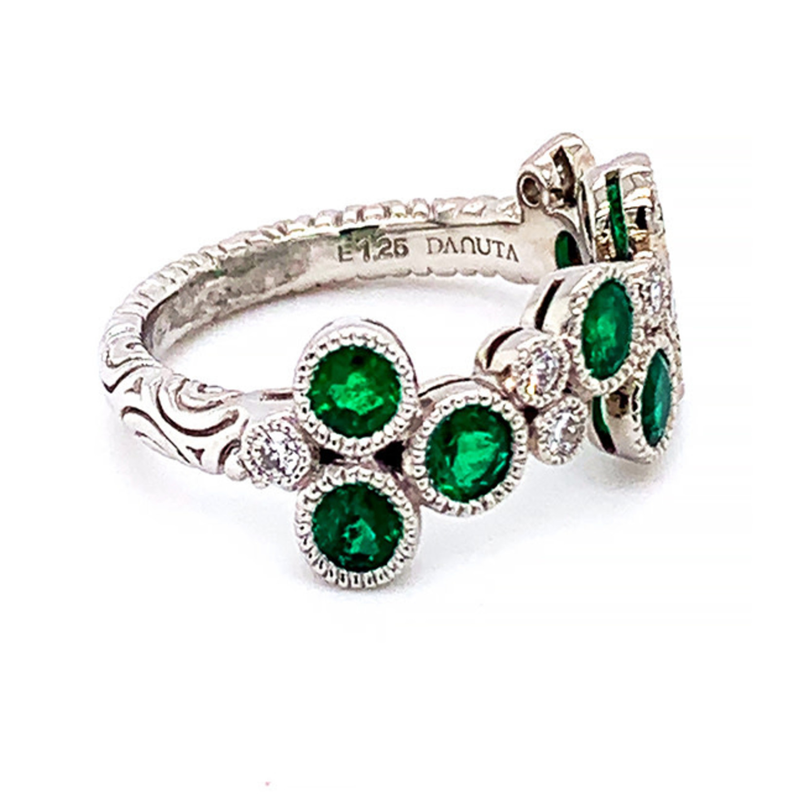 Jewelry By Danuta - Platinum Drawer Emerald & Diamond  Platinum Ring  SOLD