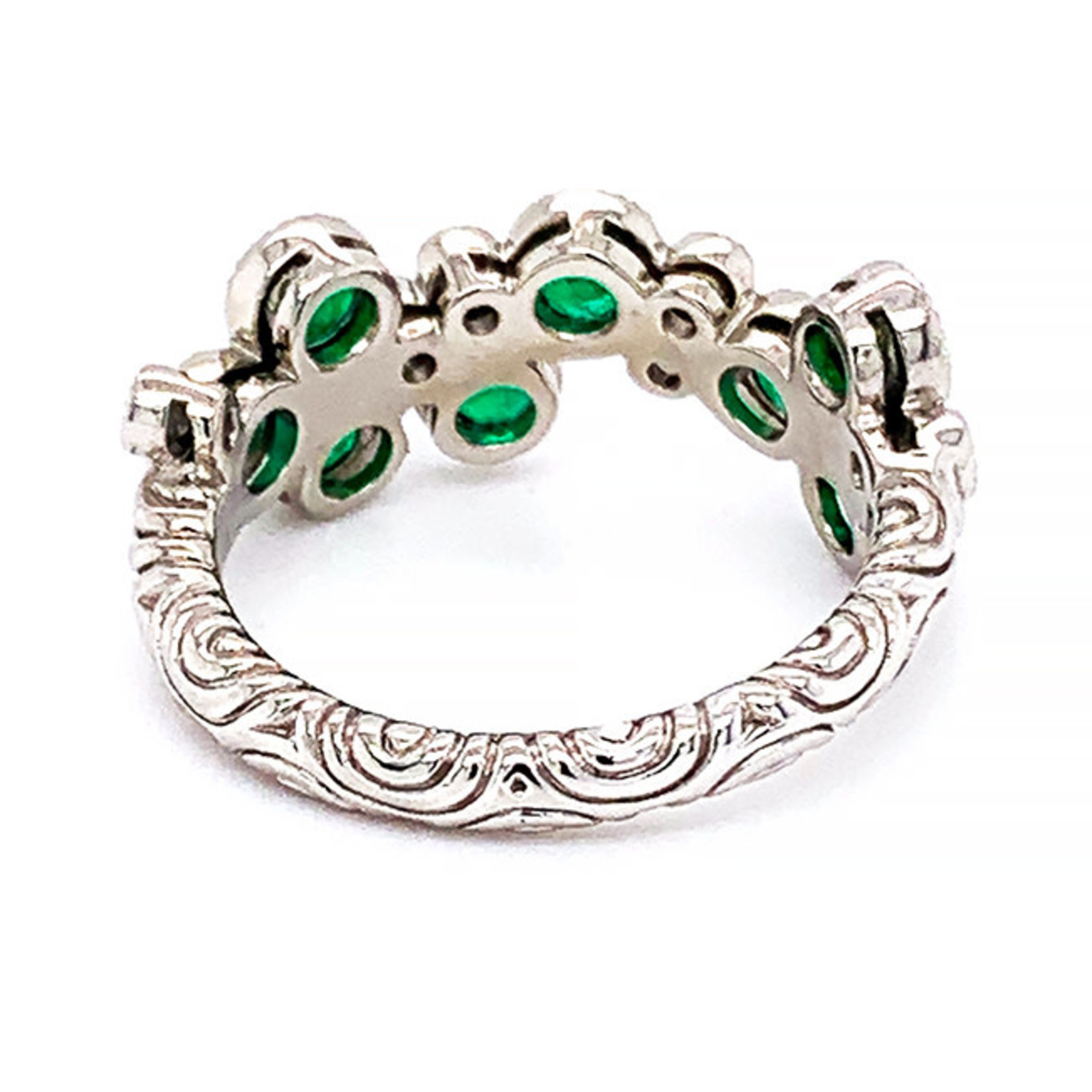 Jewelry By Danuta - Platinum Drawer Emerald & Diamond  Platinum Ring  SOLD