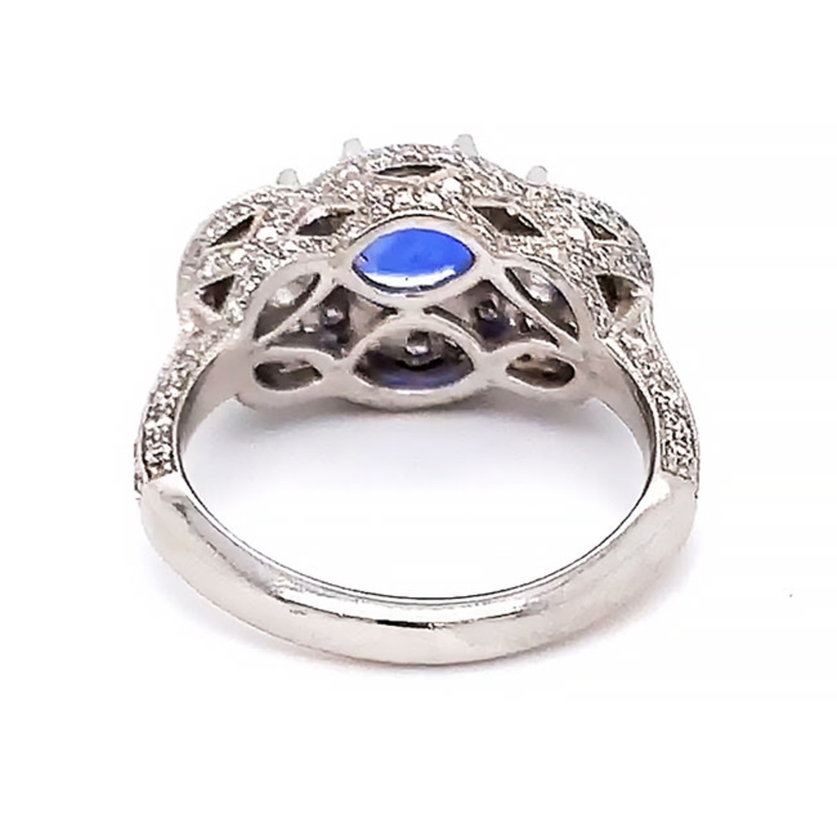 Jewelry By Danuta - Platinum Drawer Natural Ceylon Sapphire2.11ct & 1.50ctbDiamond Platinum Ring