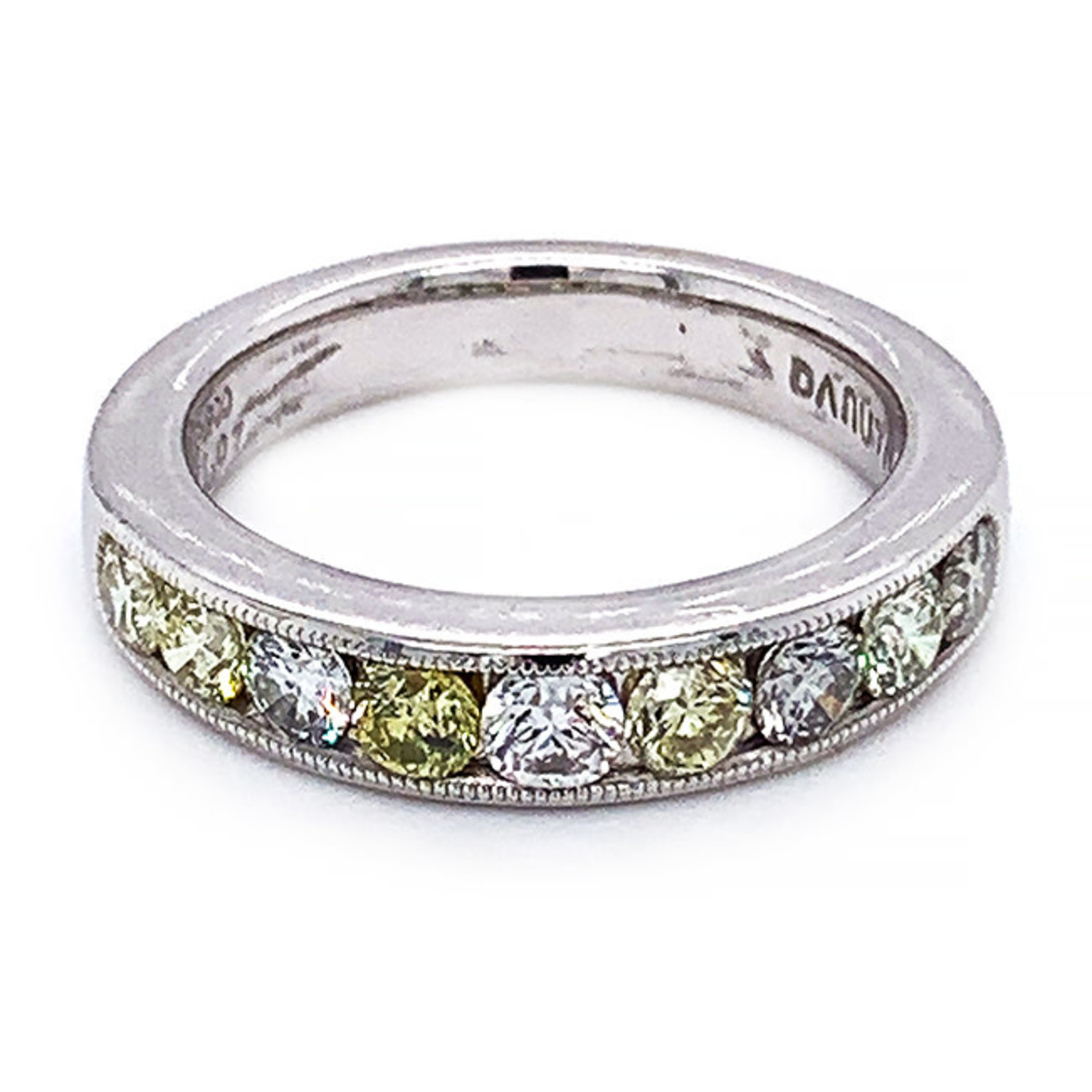 Jewelry By Danuta - Platinum Drawer Natural Color Diamond Platinum Ring 1 ct GYPW Dai
