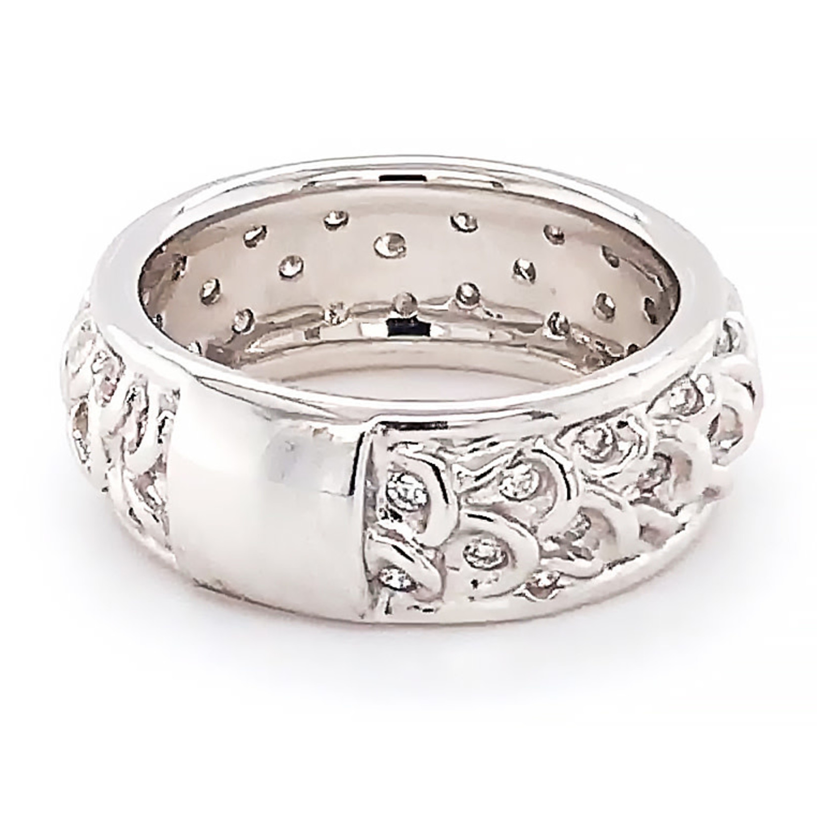 Jewelry By Danuta - Platinum Drawer Diamond .46ct. Platinum Wave Band,.46ctDia