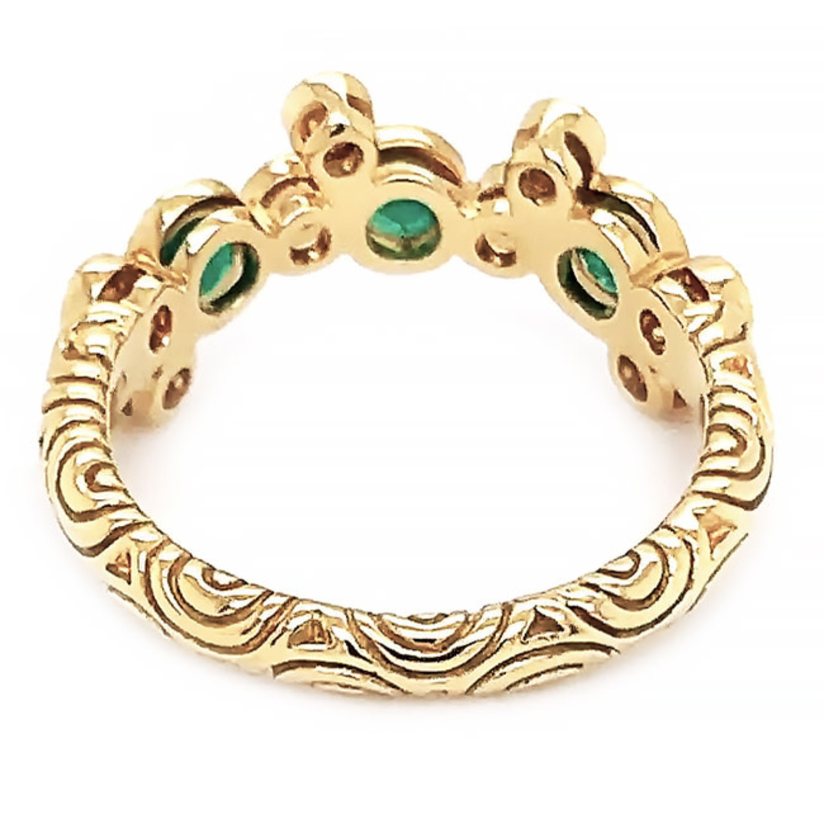 Jewelry By Danuta - Gold Drawer Emerald & Diamond 18 kt. Gold Ring, .38ct E, .26ct Dia