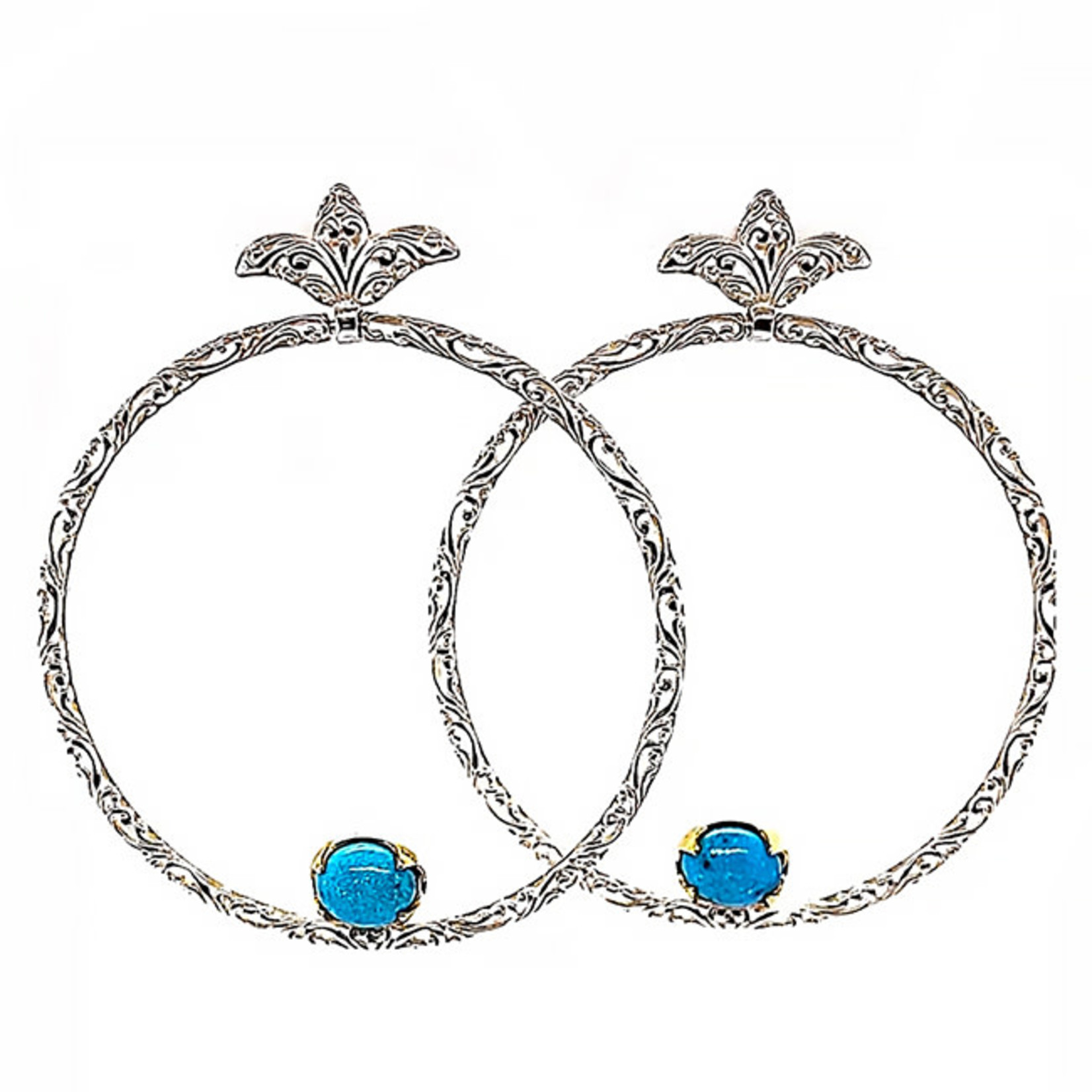 Jewelry By Danuta - Silver Drawer Turquoise  Silver Earrings