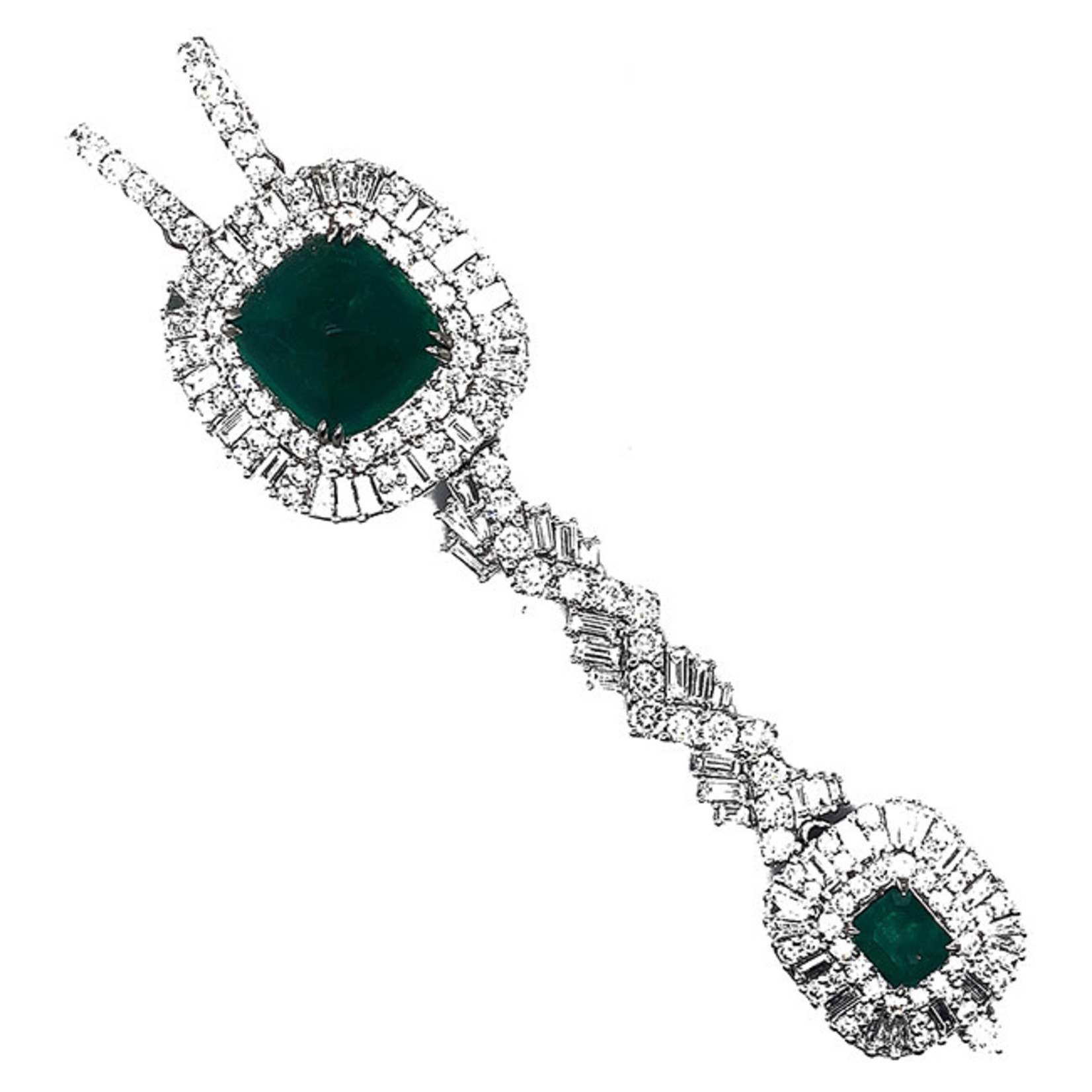 Jewelry By Danuta - Platinum Drawer Emerald &Diamond Pendent. SOLD. Call for estimate.