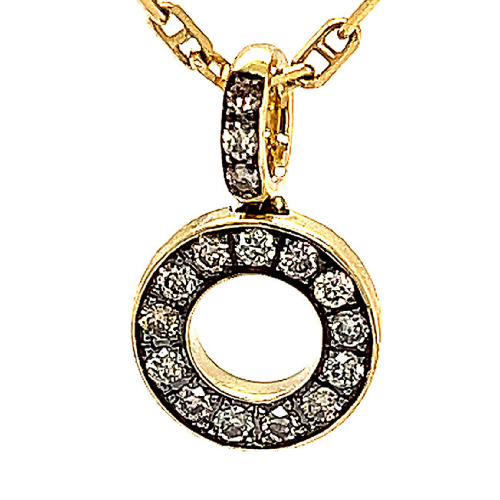 Jewelry By Danuta - Gold Drawer Diamond & 18kt. Gold Pendent Cognac  Dia .25ct
