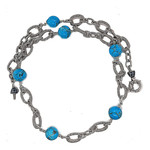 Jewelry By Danuta - Silver Drawer Turquoise Silver Necklace