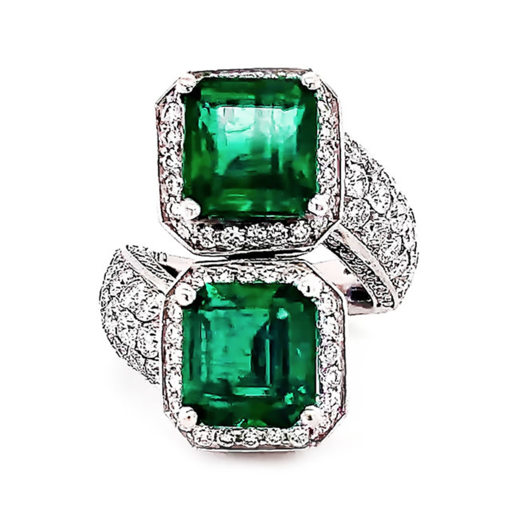 Jewelry By Danuta - Platinum Drawer Emerald & Diamond  Platinum Ring  SOLD Call for price