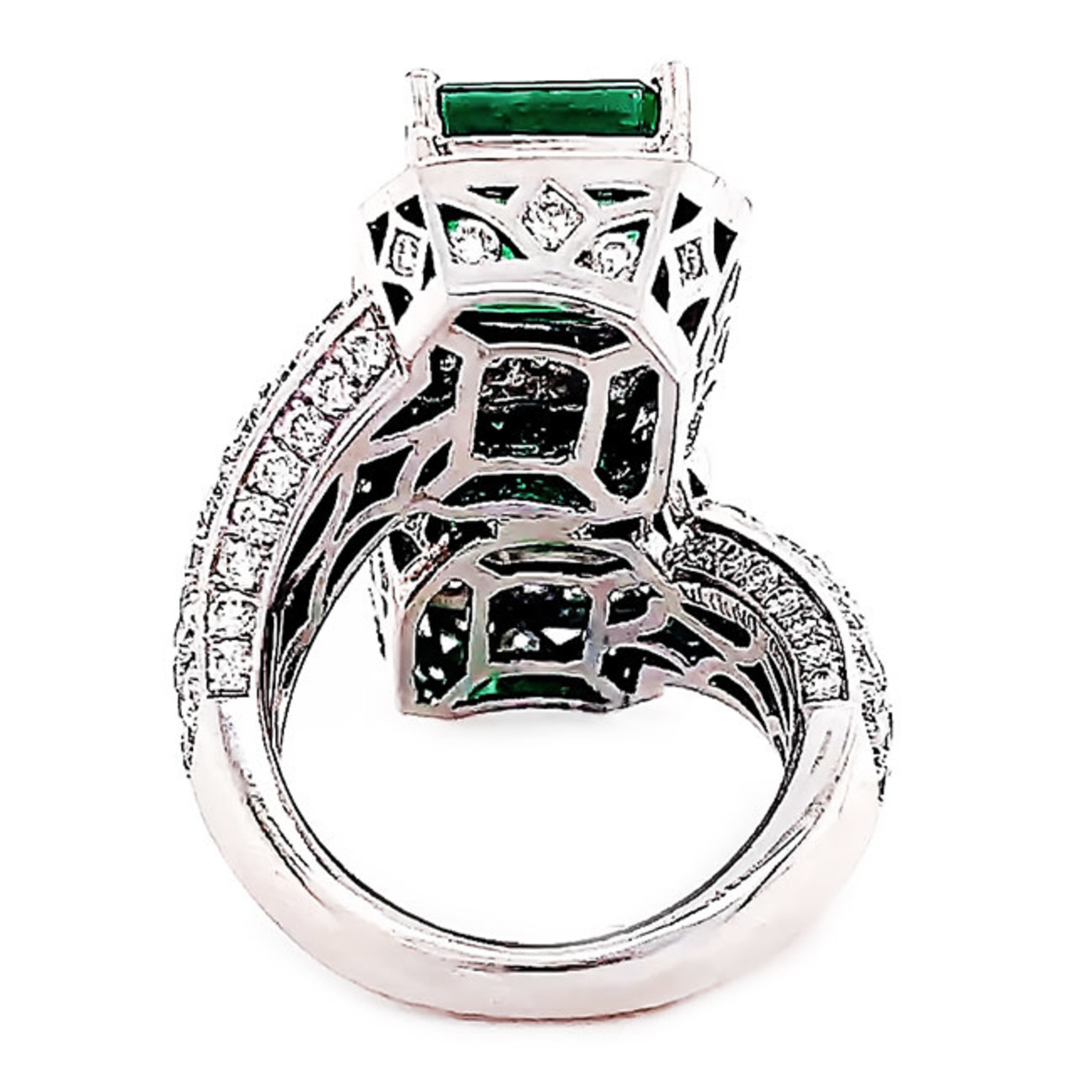 Jewelry By Danuta - Platinum Drawer Emerald & Diamond  Platinum Ring  SOLD Call for price