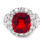 Jewelry By Danuta - Platinum Drawer Red Spinel & Diamond Platinum Ring 8.5 Burmese Spinel ring  inquire for price