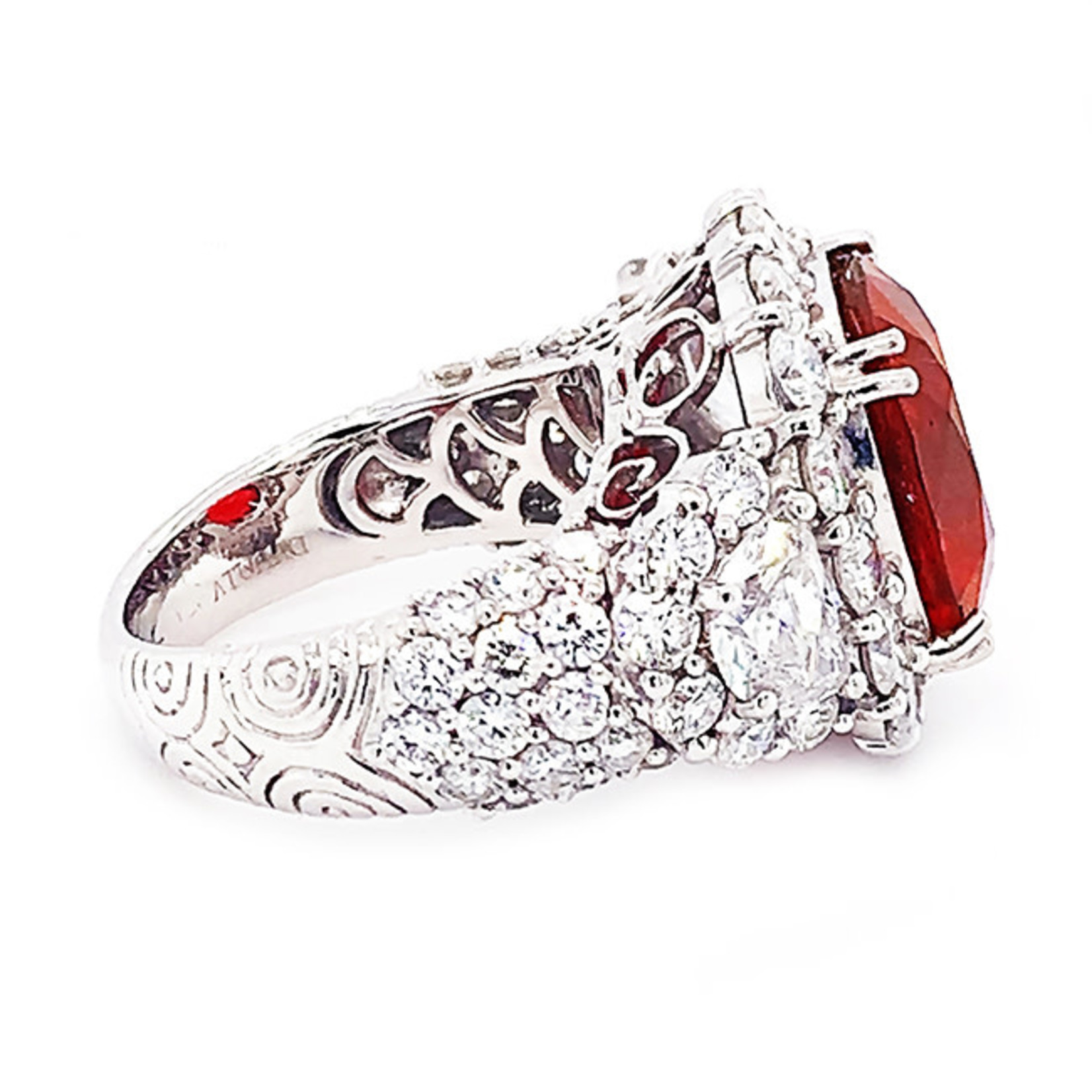 Jewelry By Danuta - Platinum Drawer Red Spinel & Diamond Platinum Ring 8.5 Burmese Spinel ring  inquire for price