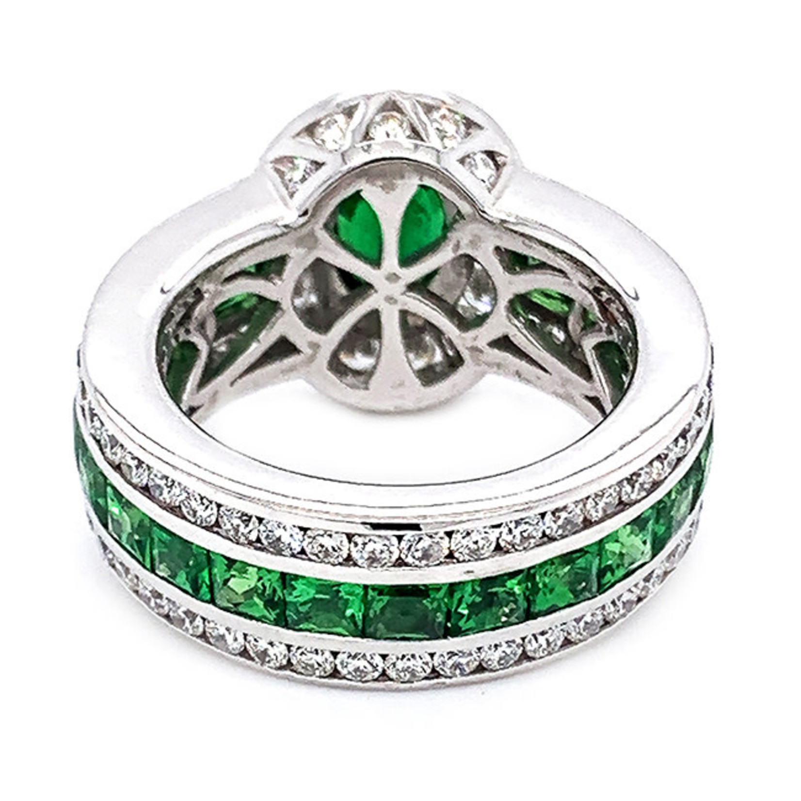 Jewelry By Danuta - Platinum Drawer Emerald & Diamond  Platinum Ring. SOLD
