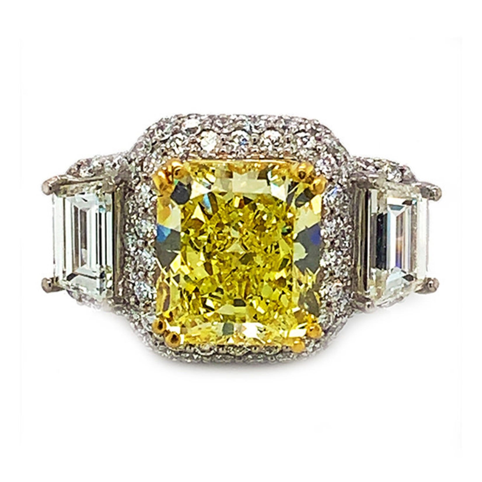 Jewelry By Danuta - Platinum Drawer Intense Fancy Cut Yellow Diamond 6.5 ct VVS.  D VVS WD  Call for estimate  Platinum Ring