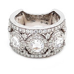 Jewelry By Danuta - Gold Drawer Rose-Cut Diamond 18kt. White Gold Band Sold