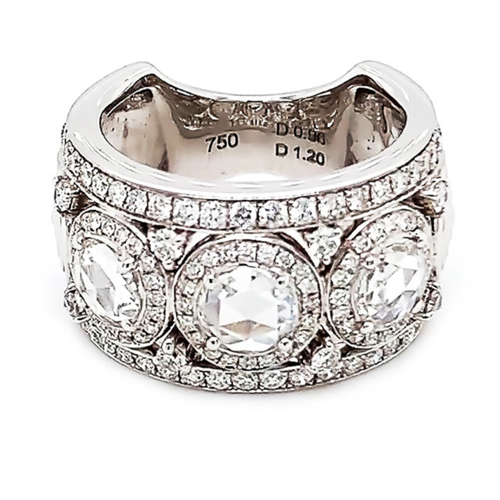 Jewelry By Danuta - Gold Drawer Rose-Cut Diamond 18kt. White Gold Band Sold