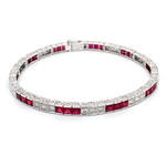 Jewelry By Danuta - Gold Drawer Ruby & Diamond  18kt. White Gold Bracelet SOLD