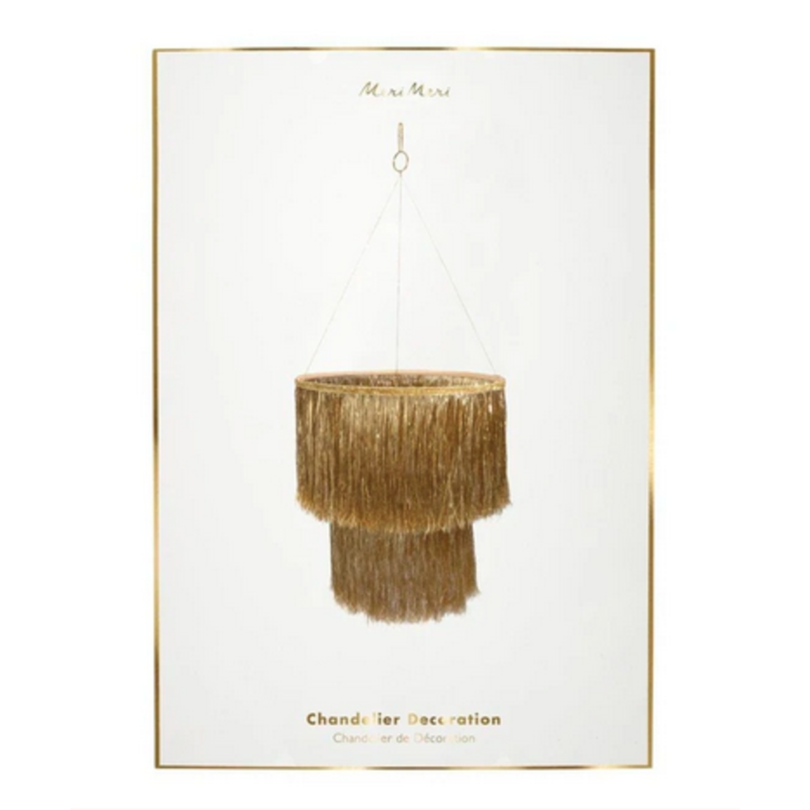 Gold Tinsel Chandelier
