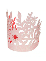 Pink Glitter Crown Set of 8