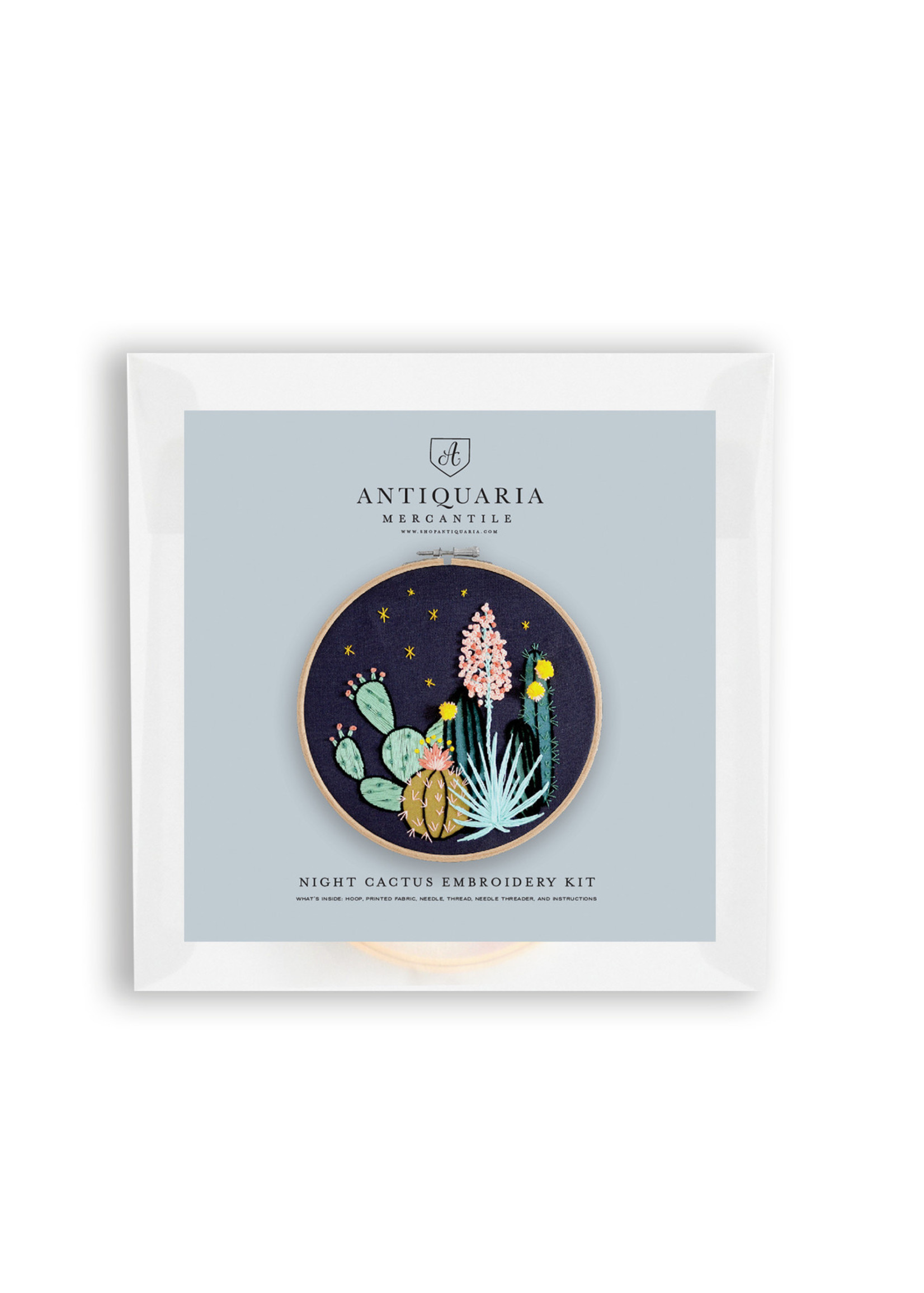 Antiquaria Night Cactus Premium Embroidery Kit