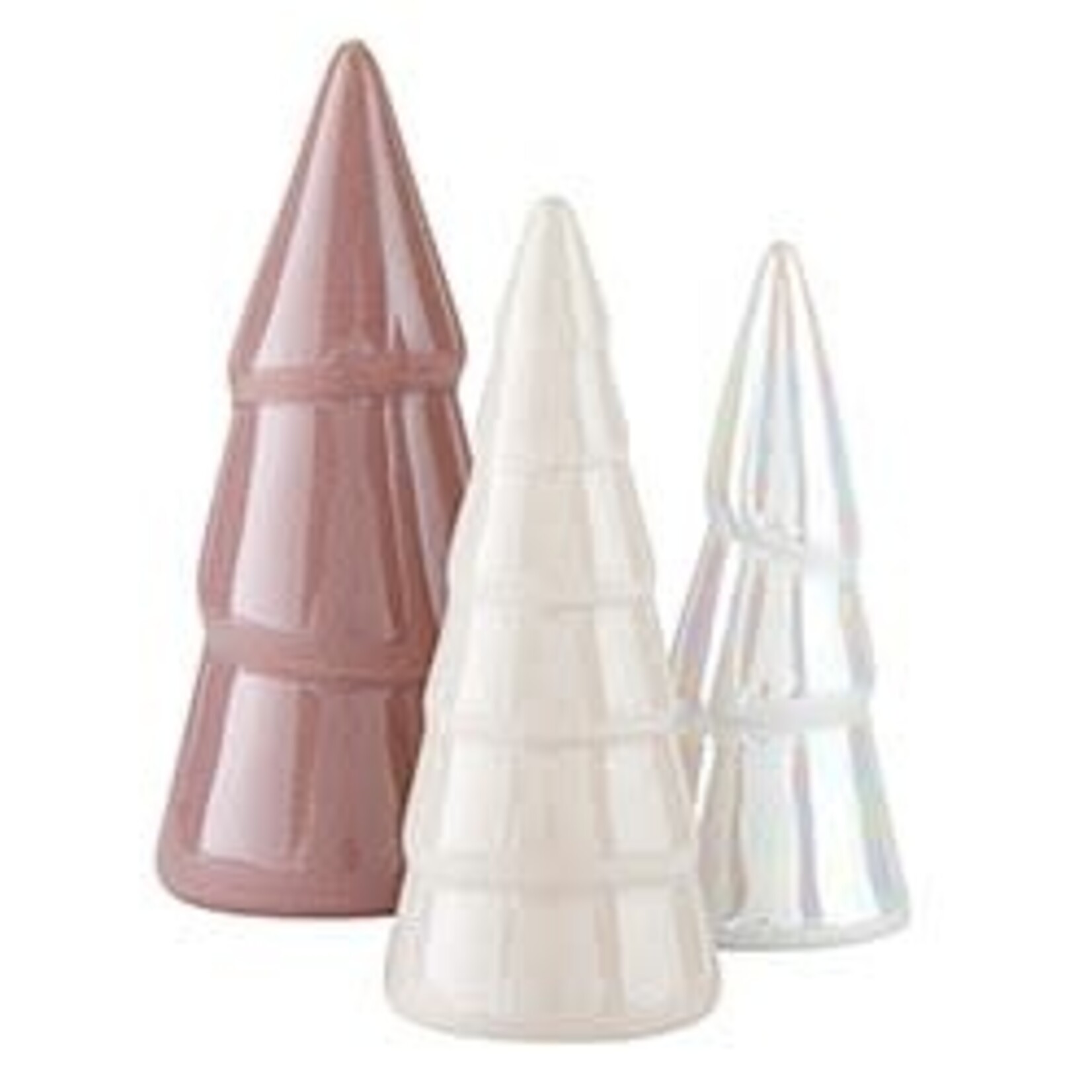Santa Barbara SET OF 3 Ceramic Trees Blush