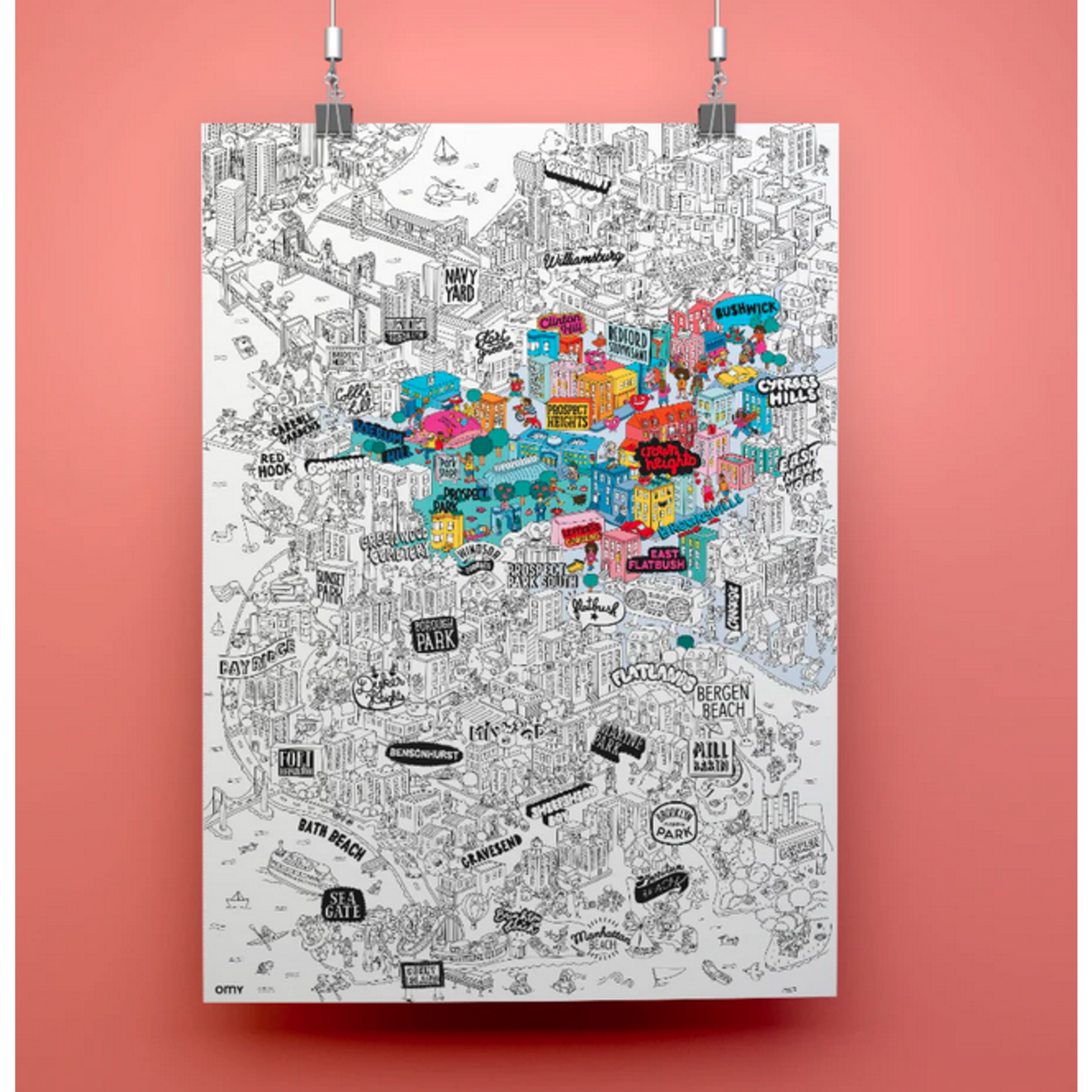 Giant Brooklyn Coloring Poster