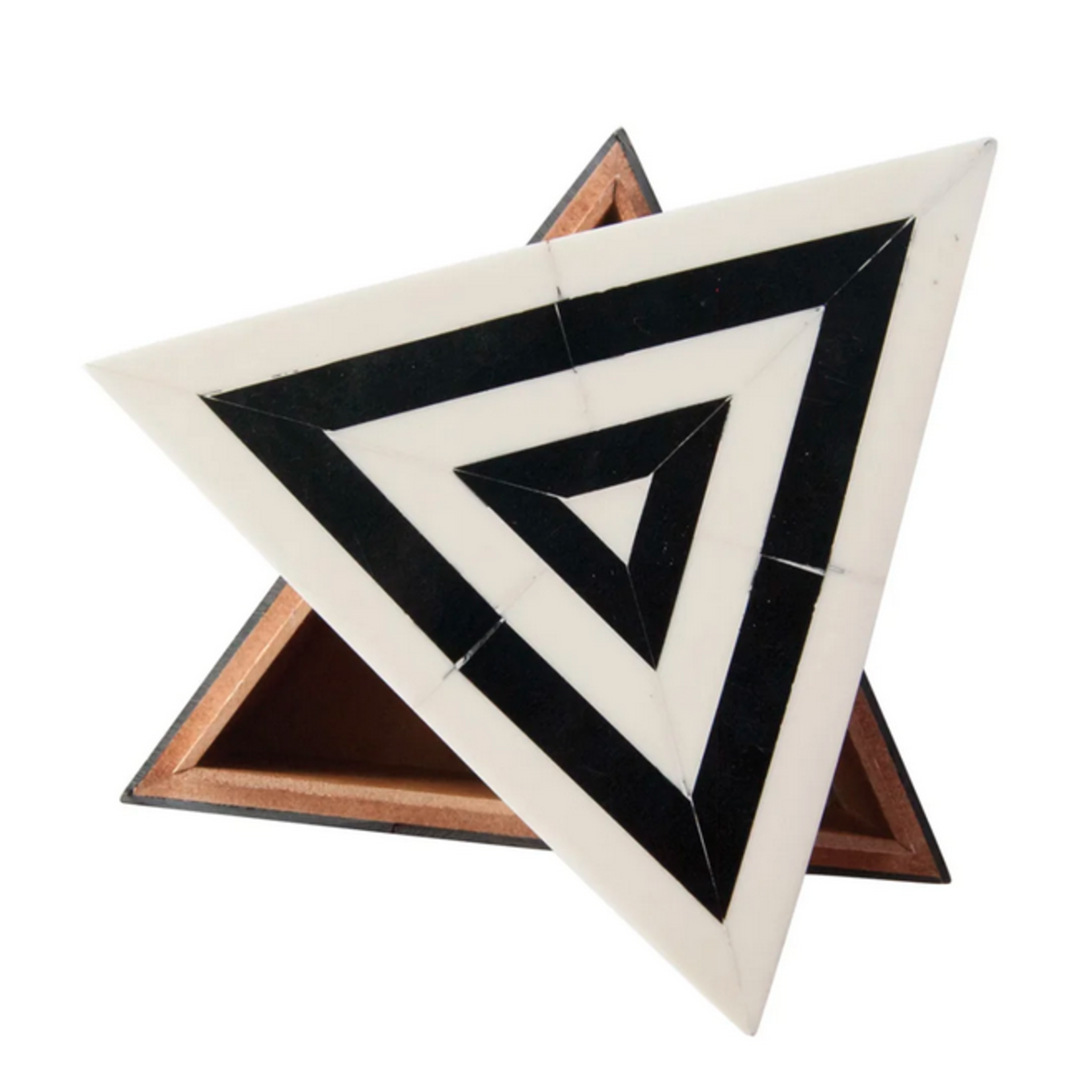 Resin and MDF Triangular Striped Box