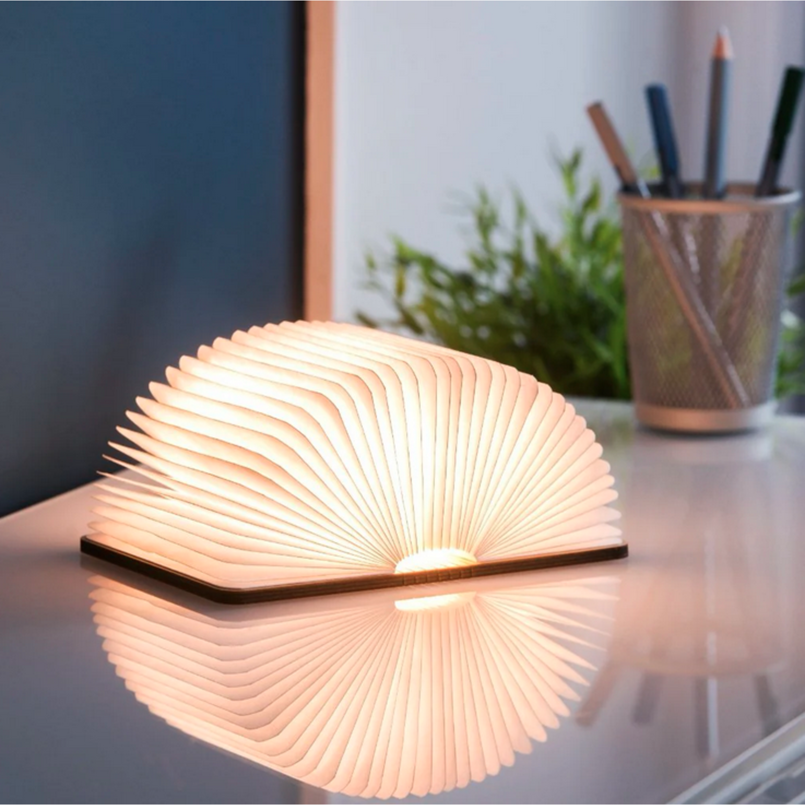 Gingko Design Smart Book Light - Large (Walnut)
