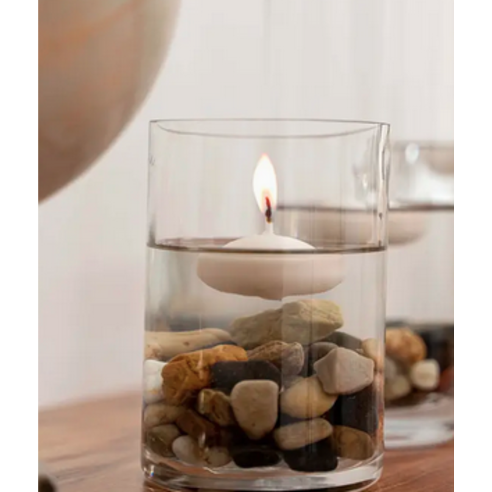 Portofino International 3 Inch Floating Candles- White SET OF 4
