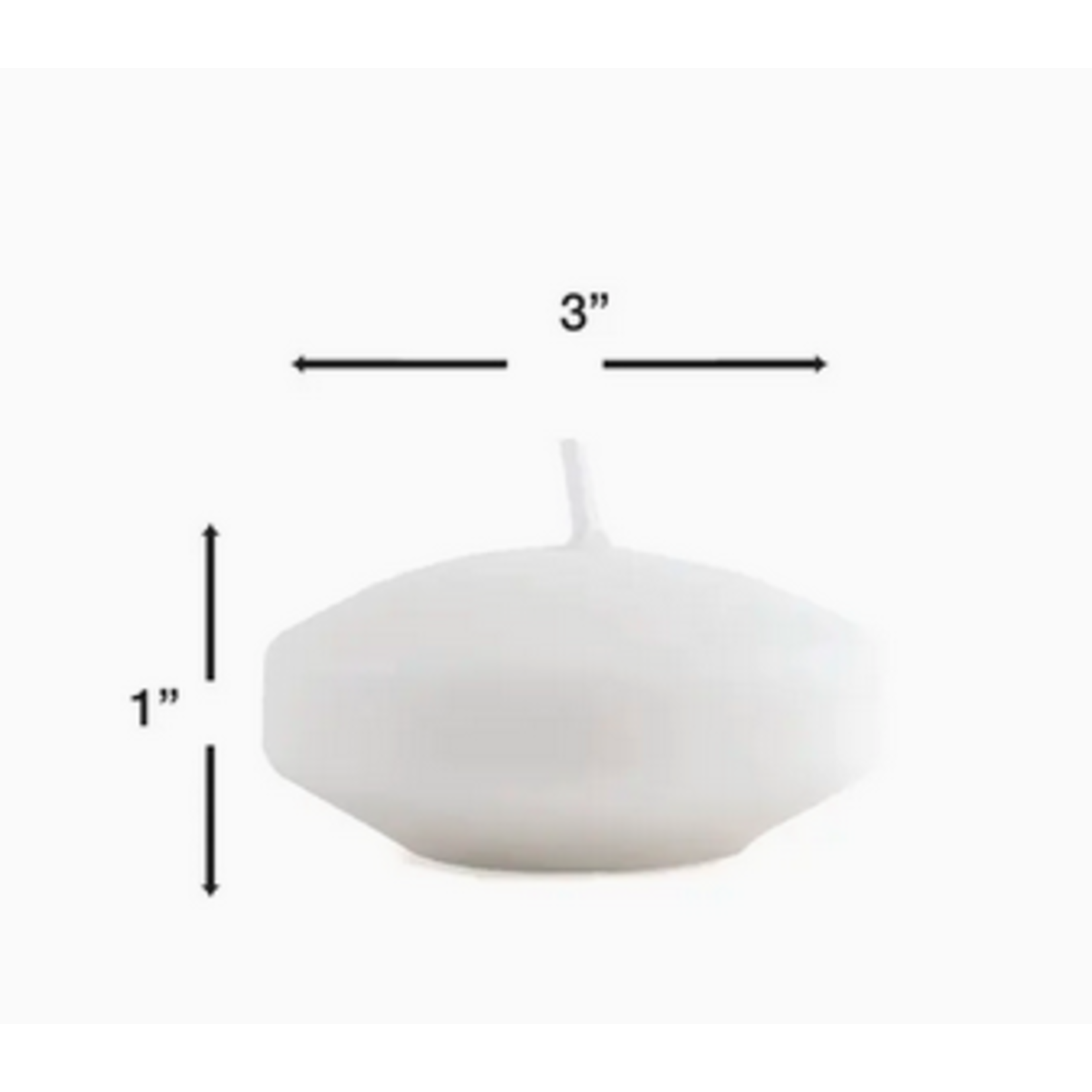 Portofino International 3 Inch Floating Candles- White SET OF 4